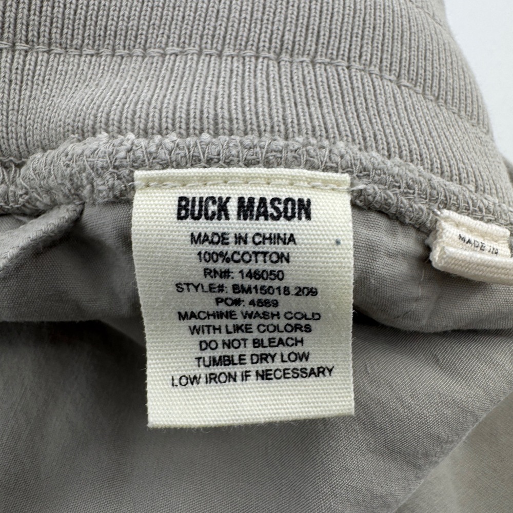 Buck Mason Mens Small Sweatpants Tan Gray Small Elastic Drawstring Cotton - Picture 6 of 9